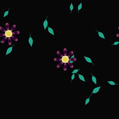 Yaprakları pürüzsüz arkaplan, vektör illüstrasyonu