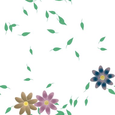 Yaprakları pürüzsüz arkaplan, vektör illüstrasyonu