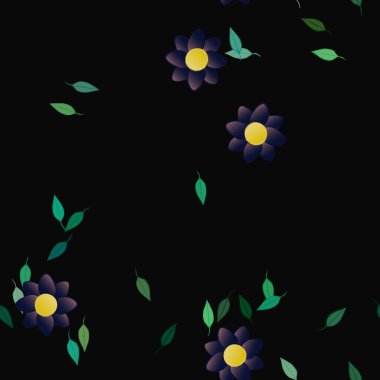 Yaprakları pürüzsüz arkaplan, vektör illüstrasyonu