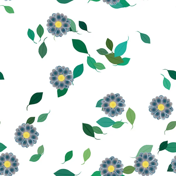 Yaprakları pürüzsüz arkaplan, vektör illüstrasyonu