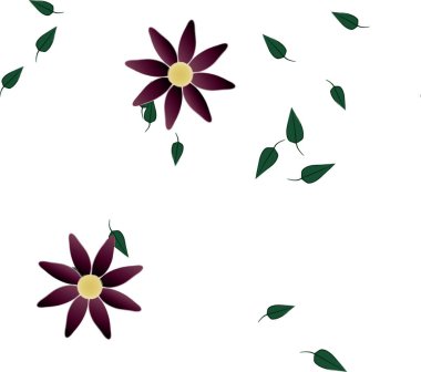 Yaprakları pürüzsüz arkaplan, vektör illüstrasyonu