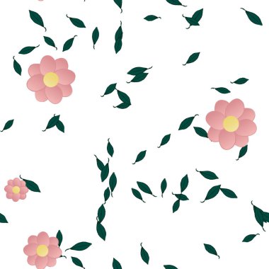 Yaprakları pürüzsüz arkaplan, vektör illüstrasyonu