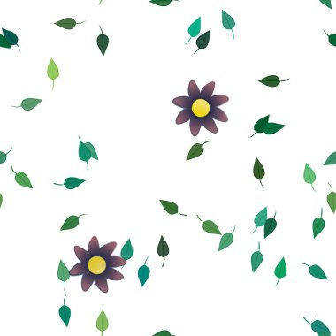 Yaprakları pürüzsüz arkaplan, vektör illüstrasyonu