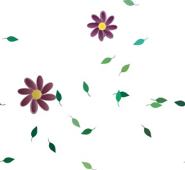 Yaprakları pürüzsüz arkaplan, vektör illüstrasyonu