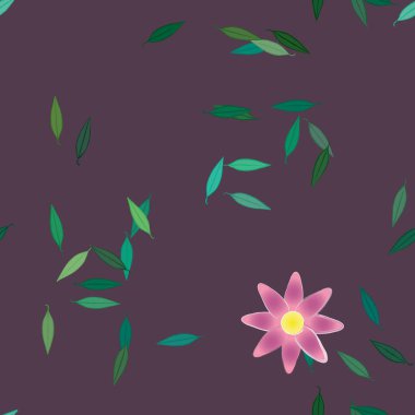 Yaprakları pürüzsüz arkaplan, vektör illüstrasyonu