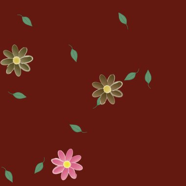 Yaprakları pürüzsüz arkaplan, vektör illüstrasyonu