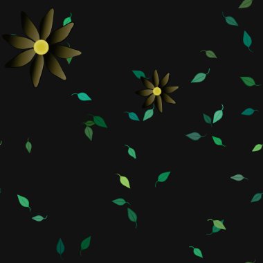 Yaprakları pürüzsüz arkaplan, vektör illüstrasyonu