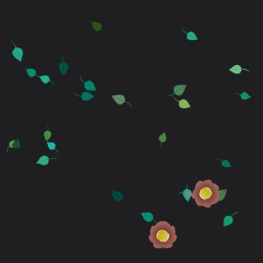 Yaprakları pürüzsüz arkaplan, vektör illüstrasyonu