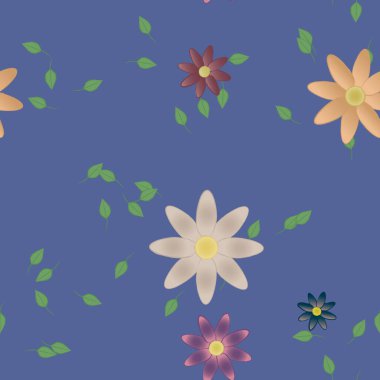 Yaprakları pürüzsüz arkaplan, vektör illüstrasyonu