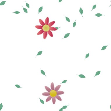 Yaprakları pürüzsüz arkaplan, vektör illüstrasyonu