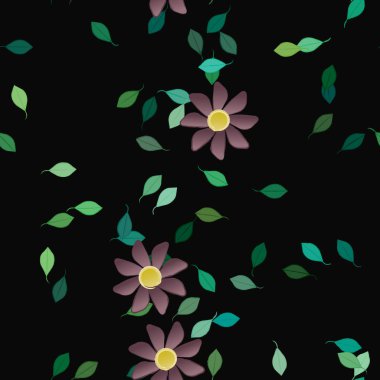 Yaprakları pürüzsüz arkaplan, vektör illüstrasyonu