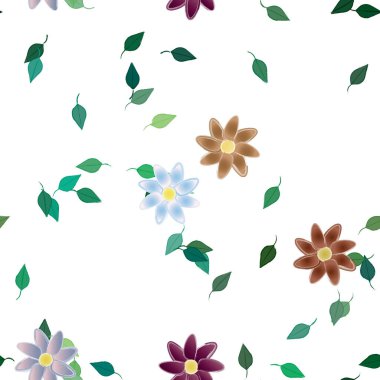 Yaprakları pürüzsüz arkaplan, vektör illüstrasyonu