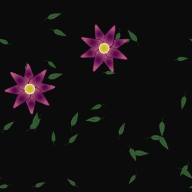 Yaprakları pürüzsüz arkaplan, vektör illüstrasyonu