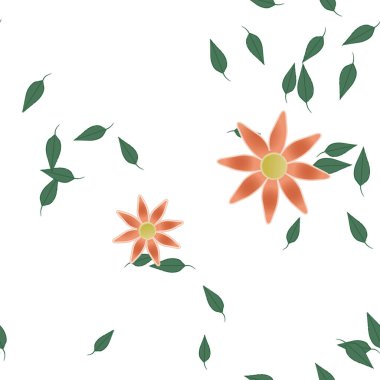 Yaprakları pürüzsüz arkaplan, vektör illüstrasyonu