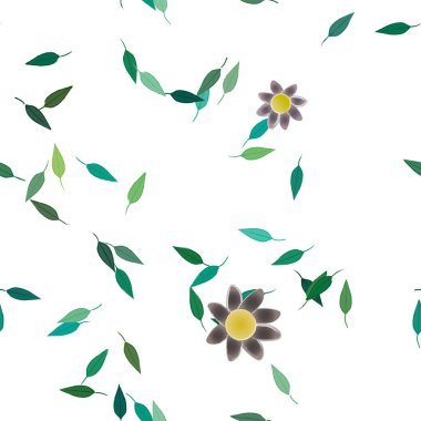 Yaprakları pürüzsüz arkaplan, vektör illüstrasyonu