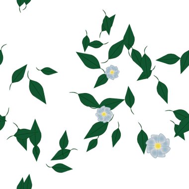 Yaprakları pürüzsüz arkaplan, vektör illüstrasyonu