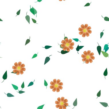 Yaprakları pürüzsüz arkaplan, vektör illüstrasyonu