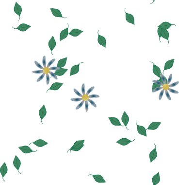 Yaprakları pürüzsüz arkaplan, vektör illüstrasyonu