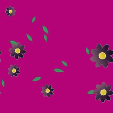 Yaprakları pürüzsüz arkaplan, vektör illüstrasyonu