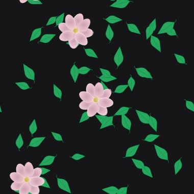 Yaprakları pürüzsüz arkaplan, vektör illüstrasyonu