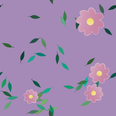 Yaprakları pürüzsüz arkaplan, vektör illüstrasyonu