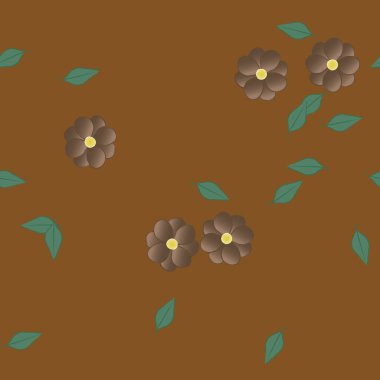 Yaprakları pürüzsüz arkaplan, vektör illüstrasyonu