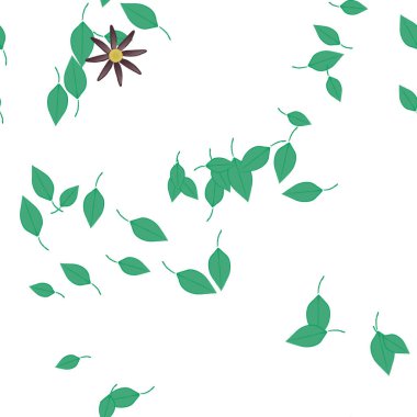 Yaprakları pürüzsüz arkaplan, vektör illüstrasyonu