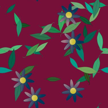 Yaprakları pürüzsüz arkaplan, vektör illüstrasyonu