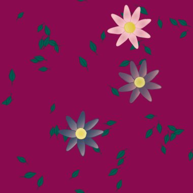 Yaprakları pürüzsüz arkaplan, vektör illüstrasyonu