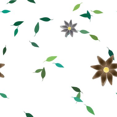 Yaprakları pürüzsüz arkaplan, vektör illüstrasyonu