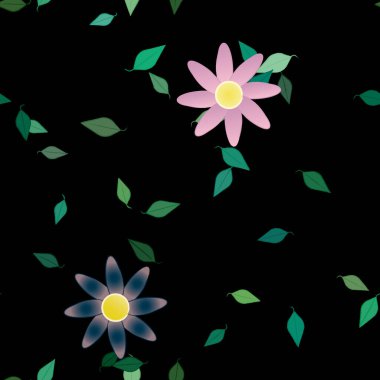 Yaprakları pürüzsüz arkaplan, vektör illüstrasyonu