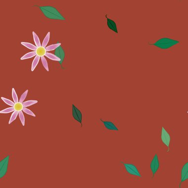 Yaprakları pürüzsüz arkaplan, vektör illüstrasyonu