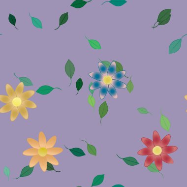 Yaprakları pürüzsüz arkaplan, vektör illüstrasyonu