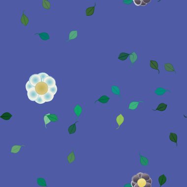 Yaprakları pürüzsüz arkaplan, vektör illüstrasyonu