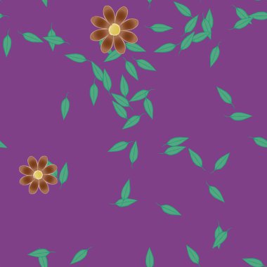 Yaprakları pürüzsüz arkaplan, vektör illüstrasyonu