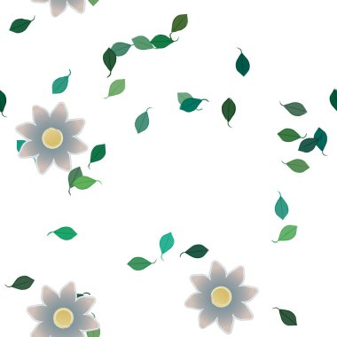 Yaprakları pürüzsüz arkaplan, vektör illüstrasyonu