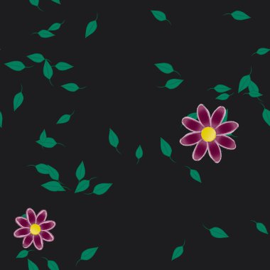 Yaprakları pürüzsüz arkaplan, vektör illüstrasyonu