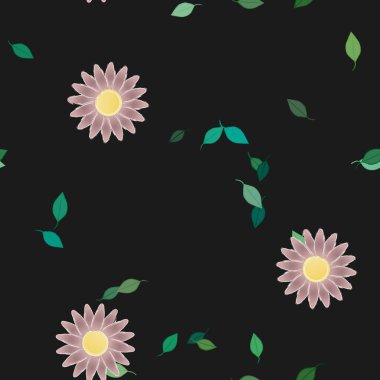 Yaprakları pürüzsüz arkaplan, vektör illüstrasyonu