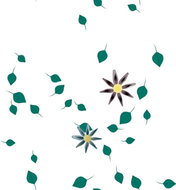 Yaprakları pürüzsüz arkaplan, vektör illüstrasyonu