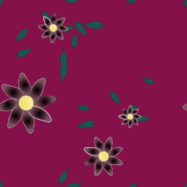 Yaprakları pürüzsüz arkaplan, vektör illüstrasyonu