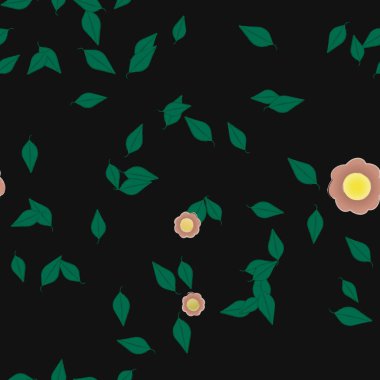 Yaprakları pürüzsüz arkaplan, vektör illüstrasyonu