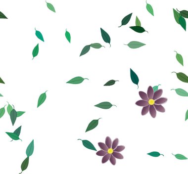 Yaprakları pürüzsüz arkaplan, vektör illüstrasyonu