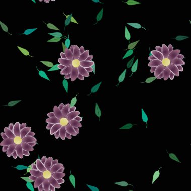 Yaprakları pürüzsüz arkaplan, vektör illüstrasyonu