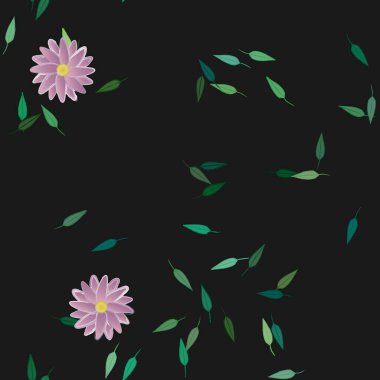 Yaprakları pürüzsüz arkaplan, vektör illüstrasyonu