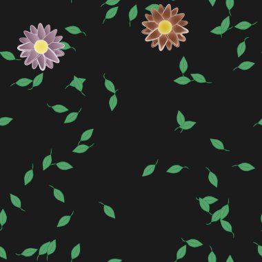 Yaprakları pürüzsüz arkaplan, vektör illüstrasyonu