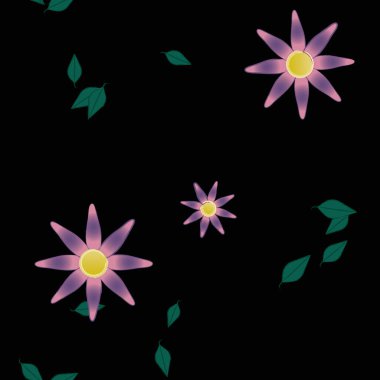 Yaprakları pürüzsüz arkaplan, vektör illüstrasyonu