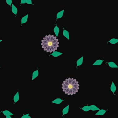 Yaprakları pürüzsüz arkaplan, vektör illüstrasyonu