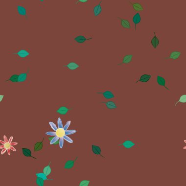 Yaprakları pürüzsüz arkaplan, vektör illüstrasyonu