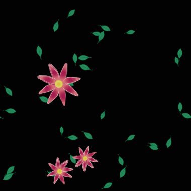 Yaprakları pürüzsüz arkaplan, vektör illüstrasyonu