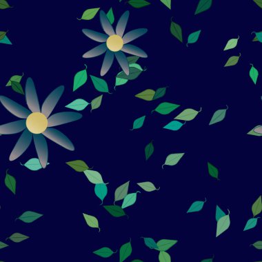 Yaprakları pürüzsüz arkaplan, vektör illüstrasyonu